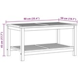  Bocni stol Prirodna nafta 90 x 50 x 45 cm Čvrsto drvo akacije - 90 x 50 x 45 cm Svijetli bagrem | shoptok.hr
