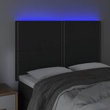  LED uzglavlje crno 144x5x118/128 cm baršunasto | shoptok.hr