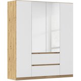 Rauch Möbel omara s klasičnimi vrati, srebrne barve, bela, hrast artisan | Shoptok.si