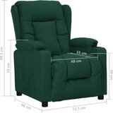  Naslanjač iz temno zelenega blaga, (20926610) | Shoptok.si