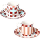 Tognana Set od 2 šoljice za kafu New Milk&C Patch, 9 cl, Sa tacnama, Šareni Cene