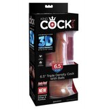 KING COCK PLUS dildo triple density with balls 6,5 tan Cene