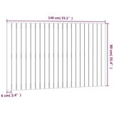  Stensko posteljno vzglavje belo 140x3x90 cm trdna borovina, (20739708) | Shoptok.si