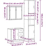 vidaXL 3-dijelni set kupaonskog namještaja boja hrasta drveni | shoptok.hr