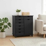  Mobilni ormar Crna 63,5 x 39 x 65,5 cm Čvrsto borovo drvo | shoptok.hr