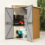  Zidno vrtno spremište smeđe 118 x 100 x 178 cm pocinčani čelik | shoptok.hr