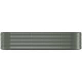  Povišena vrtna gredica od pocinčanog čelika 322x100x68 cm sivi | Eponuda.com