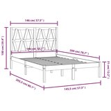  Okvir za krevet od masivne borovine 140 x 200 cm | shoptok.hr