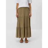 Reserved Maxi suknja s visokim udjelom viskoze - svjetlomaslinasto | shoptok.hr