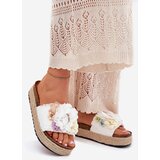 Boto Women's sandals with flowers platform with weaving white Zenvanis | ePonuda.com