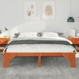  Krevet s daskama s pohranom Smeđa 180 x 200 cm Masivna borovina | shoptok.hr