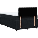 vidaXL Box spring postelja z vzmetnico črna 120x200 cm žamet | Shoptok.si