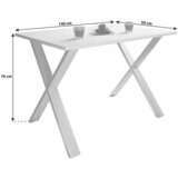 MID.YOU jedilna miza xona, hrast, srebrna | Shoptok.si
