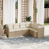 vidaXL 6-dijelni set vrtnih sofa s jastucima bež od poliratana | shoptok.hr