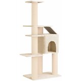 vidaXL Mačje drevo z naravnimi jaslicami za praskanje Krem 183 cm, (5000307774) | Shoptok.si