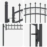 Vrata ograde s bodljama EMMEN 100 x 100 cm | shoptok.hr