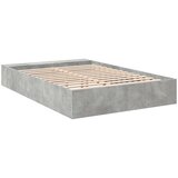 vidaXL Posteljni okvir betonsko siv 160x200 cm inženirski les | Shoptok.si