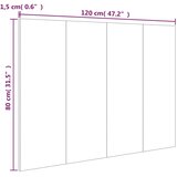  Uzglavlje za krevet boja hrasta sonome 120 x 1,5 x 80 cm drveno | Eponuda.ba
