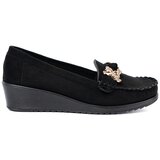 Shelvt Black suede shoes with a decorative teddy bear Cijene