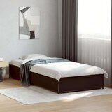 vidaXL Posteljni okvir črn 90x190 cm inženirski les in kovina | Shoptok.si
