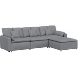  Modularna sofa s tabureom i jastucima svijetlo siva | Shoptok.si