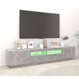 vidaXL TV ormarić s LED svjetlima siva boja betona 200 x 35 x 40 cm | shoptok.hr