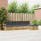  Set vanjskih sofa 5 kom. Bijela i antracit Poliester | shoptok.hr