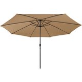  Vrtni suncobran LED s metalnim stupom 400 cm smeđe-sivi | shoptok.hr