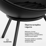 Klarstein Nisko ognjište Fireball | Zaštita od iskri | Otporno na koroziju | Robusno | 43 cm | Crna | shoptok.hr