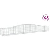 vidaXL Obokane gabion košare 8 kosa 400x50x40/60 cm pocinkano železo, (20758374) | Shoptok.si