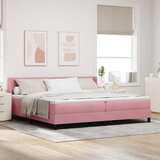  s opruga kutije Ružičasta 200 x 200 cm Baršun | shoptok.hr