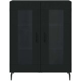  Visoka komoda crni 69 5x34x180 cm konstruirano drvo | shoptok.hr