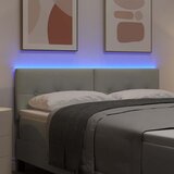  LED glava kreveta s LED trakama Svijetlo siva 144 cm Baršun | Eponuda.com