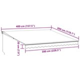 Tenda na ručno uvlačenje smeđa 400 x 300 cm Smeđa 400 x 300 cm 1 | shoptok.hr
