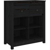 Maison Chic Komoda - Predalnik črna 70x35x80 cm trdna borovina, (21715806) Cene