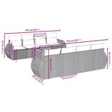 vidaXL 9-dijelni set vrtnih sofa od poliratana s jastucima sivi | shoptok.hr