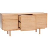 Hübsch Niska komoda u dekoru hrasta u prirodnoj boji 140x65 cm Cube – Cijene