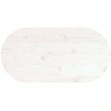  Ploča za stol bijela 70x35x2,5 cm od masivne borovine ovalna | shoptok.hr