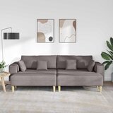 SOFA s jastukom 3 pcs Sivo-smeđa tkanina | Eponuda.com