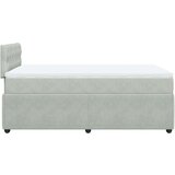 vidaXL Box spring postelja z vzmetnico svetlo siva 120x190 cm žamet | Shoptok.si