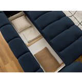 Bobochic Paris Temno modra raztegljiva/s prostorom za shranjevanje sedežna garnitura 251 cm Fuji – | Shoptok.si