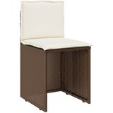  3-dijelni bistro set s jastucima smeđi od poliratana | shoptok.hr