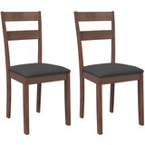 Furnova Jedilni stoli z blazinami 2 kosa Brown Solid Wood Rubber, (21928772) | Shoptok.si