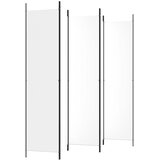 Sobna pregrada s 5 panela bijela 250 x 220 cm od tkanine | shoptok.hr