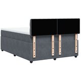 vidaXL Box spring posteljni z vzmetnico temno siv 140x190 cm žamet, (21321380) | Shoptok.si