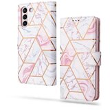  Preklopna torbica Wallet denarnica Fancy Diary Marmor Samsung Galaxy S21 FE G990 - roza Cene