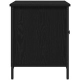 TV ormarić Crna hrastovina 80x40x50 cm Inženjerski drvo i čelik | shoptok.hr