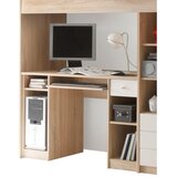 MID.YOU Visoka Postelja Unit, Barva Hrasta, Bela, 90x200 | Shoptok.si