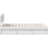  Konstrukcija postelje Bela 120 x 200 cm Masivno borovo les, (5000102519) | Shoptok.si