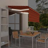 Tenda na ručno uvlačenje s roletom LED 3x2,5 m narančasto-smeđa | shoptok.hr